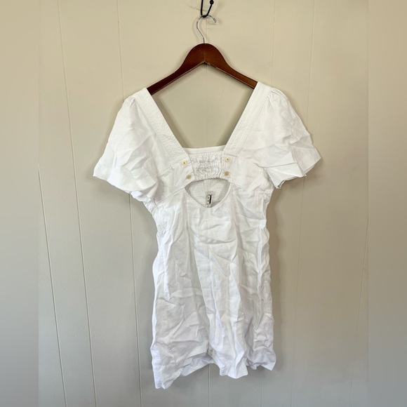 Madewell Square-Neck Mini Dress in 100% Linen size 6 new - Picture 7 of 9